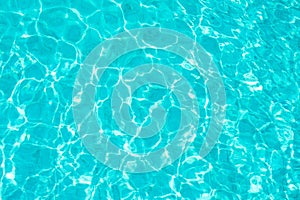 Abstract beautiful ripple wave and clear turquoise water surface