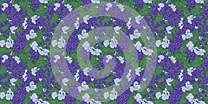 Floral seamless pattern lilacs hibuscus graphic art art seamless pattern photo