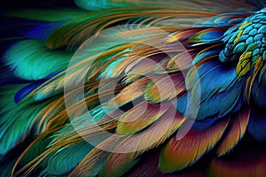 Abstract beautiful soft feathers peacock