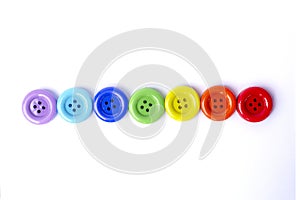 Abstract beautiful top view mix colors rainbow tone big buttons