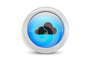 Abstract beautiful web button on sky clouds click here design