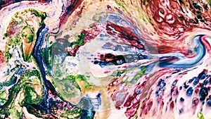 Abstract Beauty of Art Ink Paint Explode Colorful Fantasy Spread