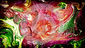 Abstract Beauty of Art Ink Paint Explode Colorful Fantasy Spread