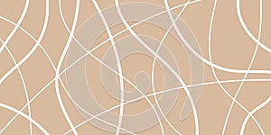 Abstract beige background with smooth white lines