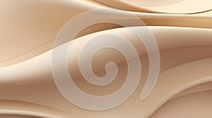 Abstract Beige Curved Shapes. Digital Art Wallpaper Design