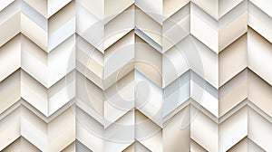 Abstract Beige and White Chevron Pattern Texture