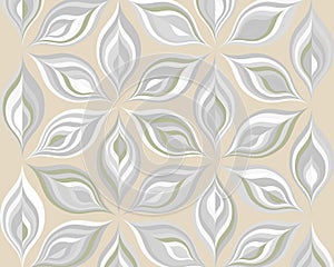 abstract beige white leaf lines. geometric pattern background. natural concept. vector illustration