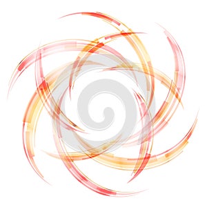 Abstract bend stripes in form of arcs