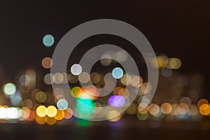 Abstract Big City Lights Bokeh Background