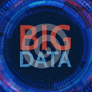 Abstract big data background with binary code.