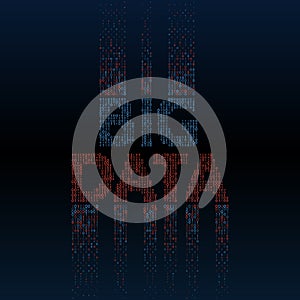 Abstract big data background with binary code.