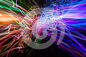 Abstract big data cloud computing background light wave of energy with elegant glowing lines.
