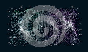 Abstract big data concept. Futuristic infographics design. complexity. Social network or business visual information analytics