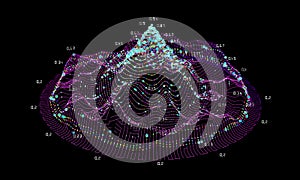 Abstract  big data concept. Futuristic infographics design complexity. Social network or business visual information analytics