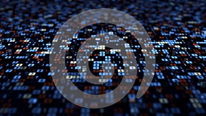 Abstract big data, digital code, futuristic informational technological computer generated display, seamless loop