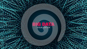 Abstract Big Data Futuristic Visualization.