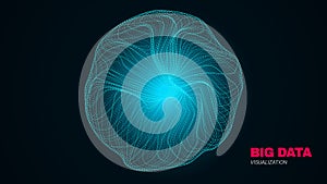 Abstract Big Data Futuristic Visualization.