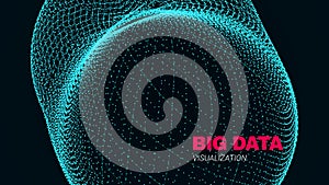 Abstract Big Data Futuristic Visualization.