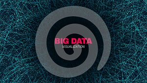 Abstract Big Data Futuristic Visualization.