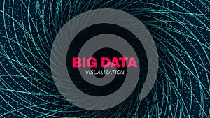Abstract Big Data Futuristic Visualization.