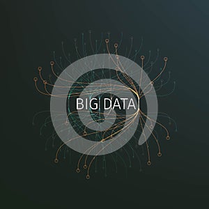 Abstract big data illustration. Information streams photo