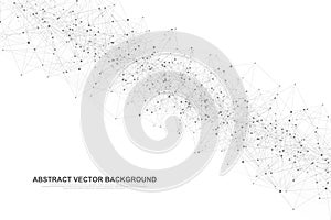 Abstract Big Data visualization digital network connection concept background. Artificial intelligence and engineering