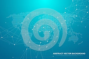 Abstract Big Data visualization digital network connection concept background. Artificial intelligence and engineering