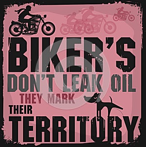 Abstract bikers poster