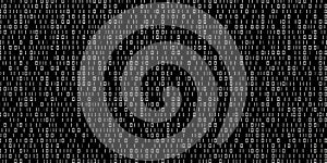 Cyber background with numbers zero and one. Binary codes backdrop.