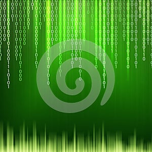 Abstract binary code background.