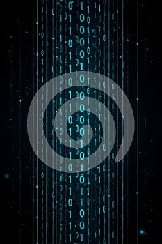 Abstract Binary Code Data Stream Background