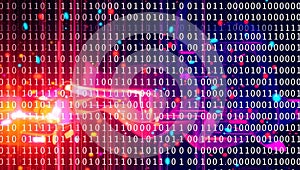 Abstract Binary Code Data Stream Visualization