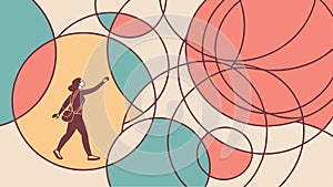 Abstract Binary Code and Technology, vector design Generative AI