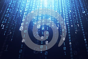 Abstract binary code texture