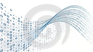 Abstract Binary Code Wave Digital Data Flow Technology Background