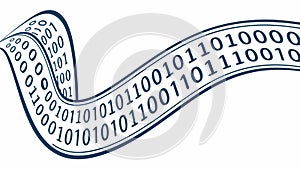 Abstract Binary Data Stream, Continuous Information Flow, vector design Generative AI