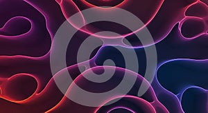 Abstract Bioluminescent Organic Flow