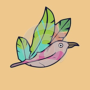 abstract bird logo, simple minimalist design.