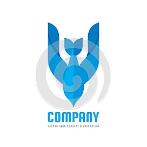 Abstract bird - vector logo template concept illustration. Dove creative sign. Flight wings symbol. Falcon icon.