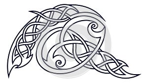 Abstract Bird Wing Celtic Knot, vector design Generative AI