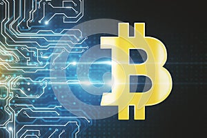 Abstract bitcoin backdrop