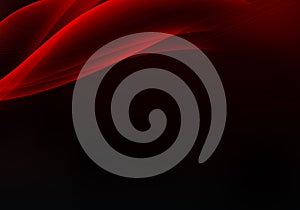 Abstract black background with dynamic red lines