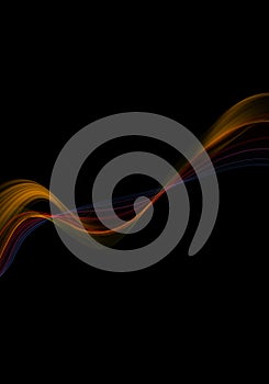 Abstract black background with multicolored lines