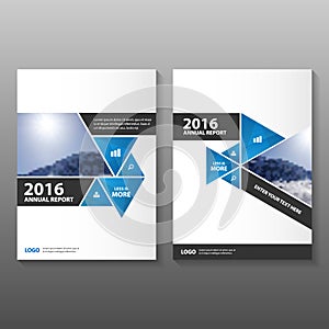 Abstract black blue annual report Leaflet Brochure Flyer template design, book cover layout design