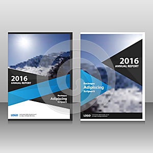 Abstract black blue annual report Leaflet Brochure Flyer template design, book cover layout design