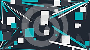 Abstract black and blue geometric pattern background with random object