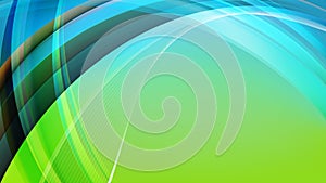Abstract Black Blue and Green Curve Background Image