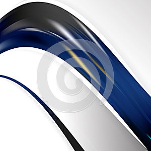 Abstract Black and Blue Wave Business Background