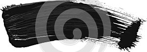 Abstract Black Brush Stroke on White Background
