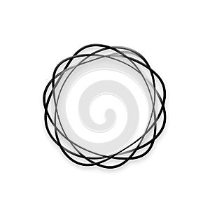 Abstract Black Circle Frame